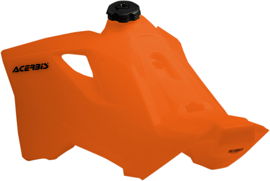 Orange Acerbis gas tank for KTM, 3.4-gallon body motorcycle fuel tank, designed for KTM bikes.