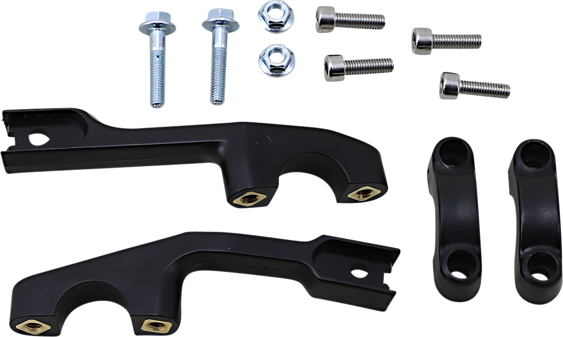 Acerbis X-Future black handguard mount for motorcycle handlebars, designed for durable protection and secure fit.