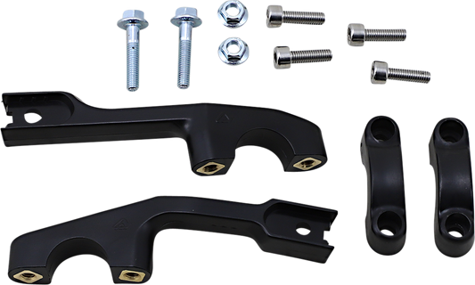 Acerbis X-Future black handguard mount for motorcycle handlebars, designed for durable protection and secure fit.