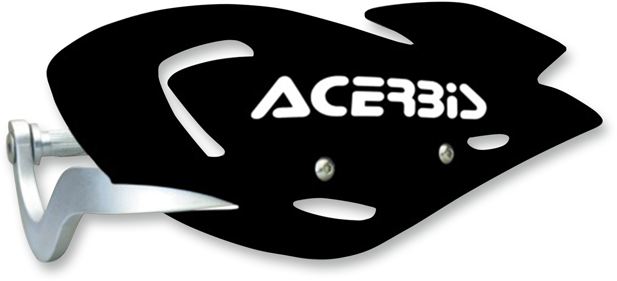 Black Acerbis Uniko ATV handguards with body protection, designed for durability and rider comfort.