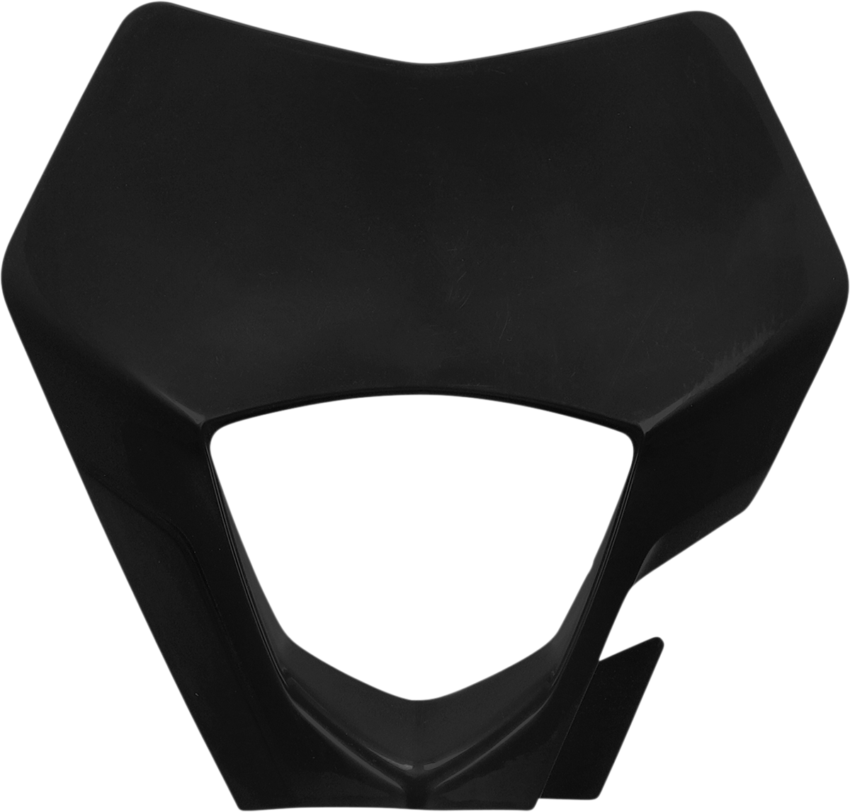 Black ACERBIS headlight mask for Gas Gas motorcycles, designed for protection and style, shown on a bike body.