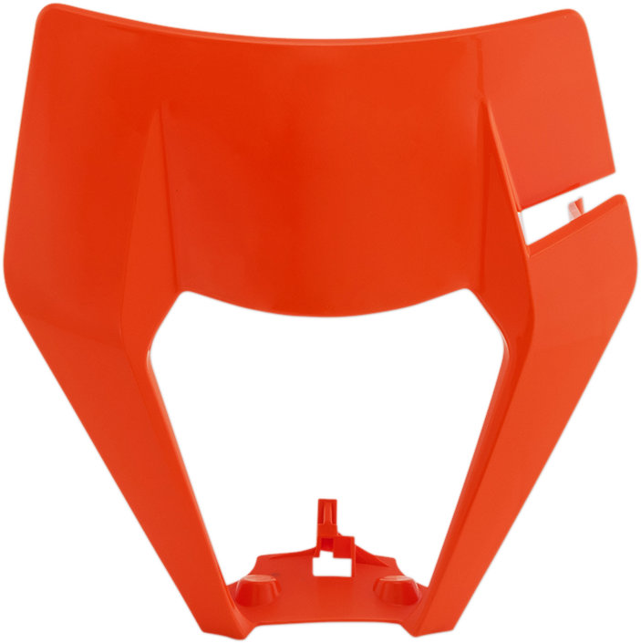 Orange Acerbis headlight shell for motorcycle, part of Bill's Exhausts body components, designed for 2016 models.