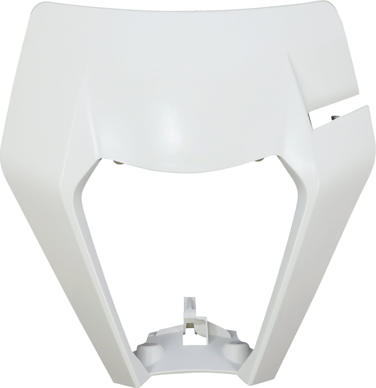 Acerbis white headlight shell for motorcycle, designed as a durable body part for optimal headlight protection.