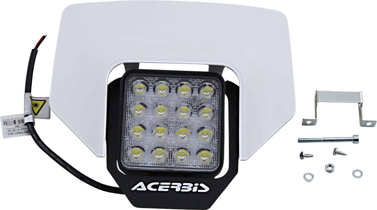 Acerbis VSL white headlight body for Husqvarna 2780480002, showing the sleek, durable headlight component on a plain background.