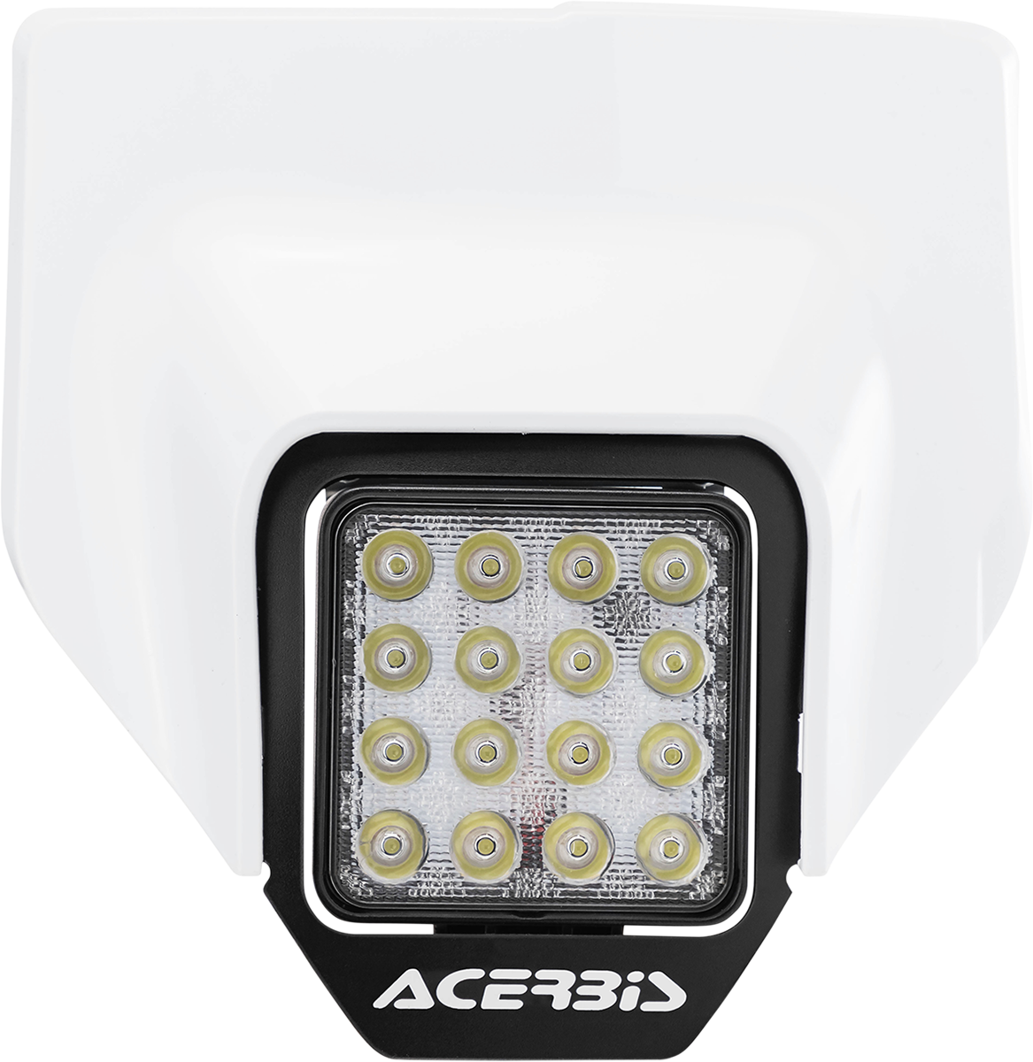 ACERBIS VSL headlight in white for Husqvarna motorcycle, showcasing the body and mounting details.