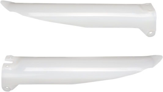 Acerbis lower fork covers for KX 125/250/500 motocross bikes, natural color, showing the body of the fork covers.