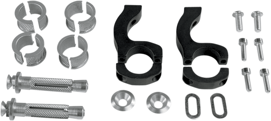 Acerbis X-Strong black mount kit for body, designed for durability and secure attachment, shown in the product image.