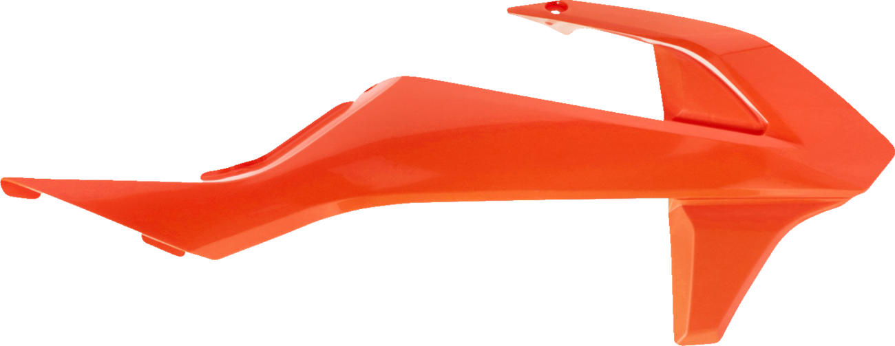 Orange Acerbis radiator shrouds for motorcycle body protection, designed for durability and style.