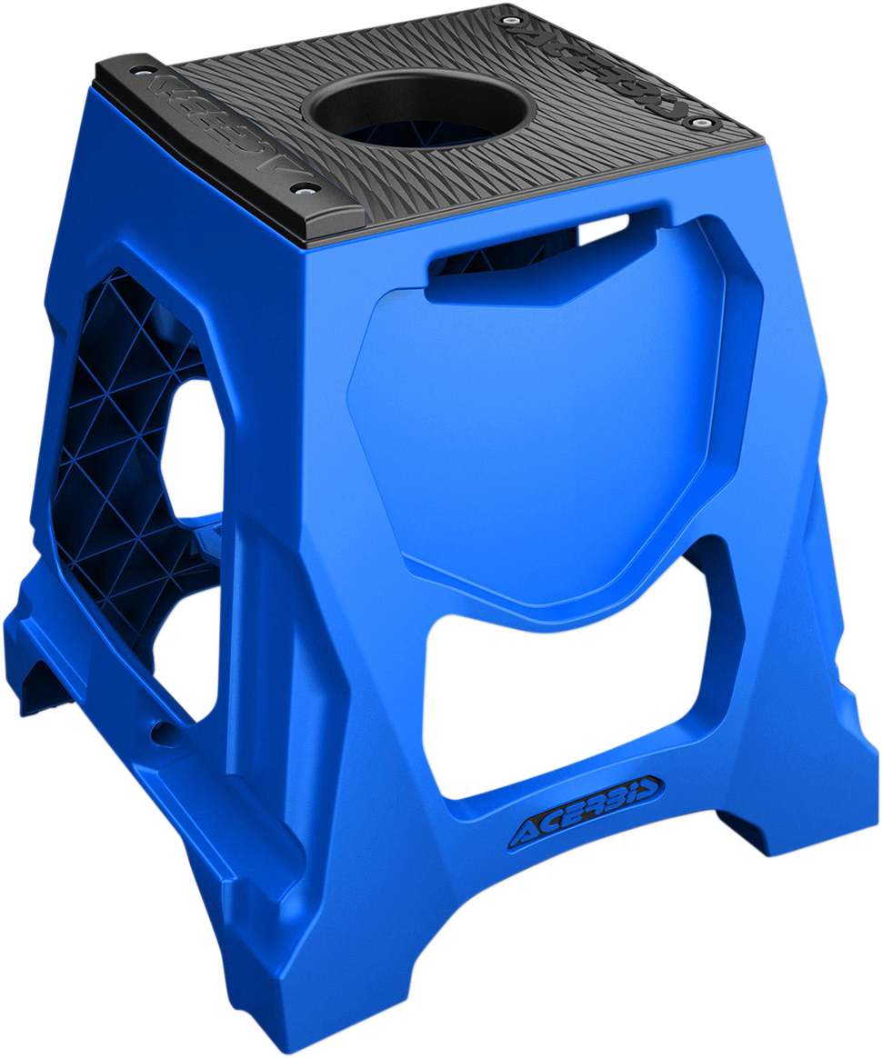 Blue Acerbis 711 bike stand body with radiator shrouds, designed for motorcycle support and protection.