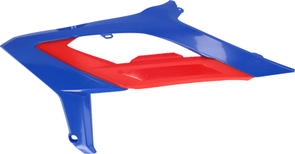 Red and black Acerbis radiator shrouds for Beta 2023, designed for motorcycle body protection and style.