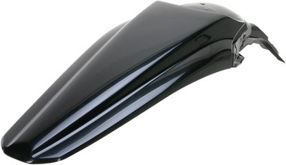 Acerbis black rear fender motorcycle body part, designed for durability and fitment, displayed on a white background.