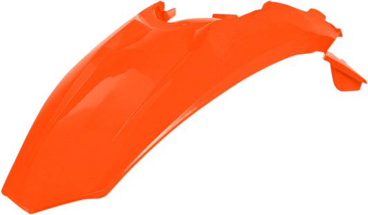 Orange Acerbis rear fender for motorcycle, part of Bill's Exhausts body collection, with mounting details visible.