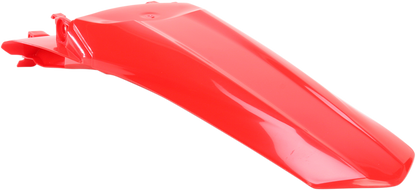 Red Acerbis rear fender motorcycle body part, designed for durability and style, shown on a bike.