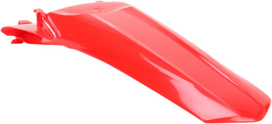 Red Acerbis rear fender motorcycle body part, designed for durability and style, shown on a bike.