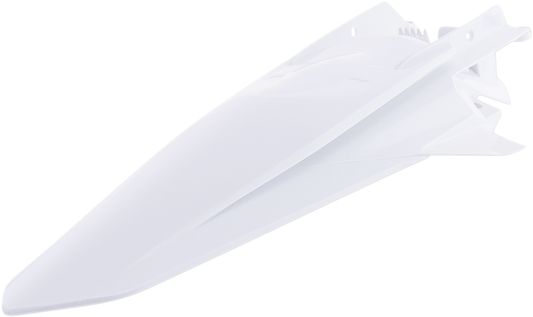 Acerbis white rear fender motorcycle body part, designed for off-road and dirt bikes, with a sleek, durable finish.