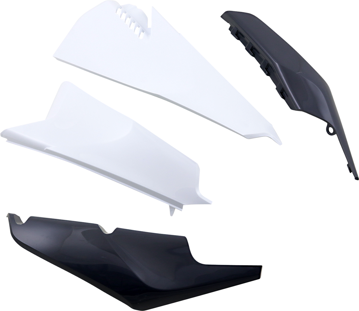 Acerbis white and gray side panel vent for motorcycle body, designed for efficient airflow and sleek fit.
