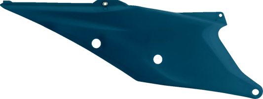 Dark blue Acerbis side panels for motorcycle body, designed for compatibility with Bill's Exhausts models.