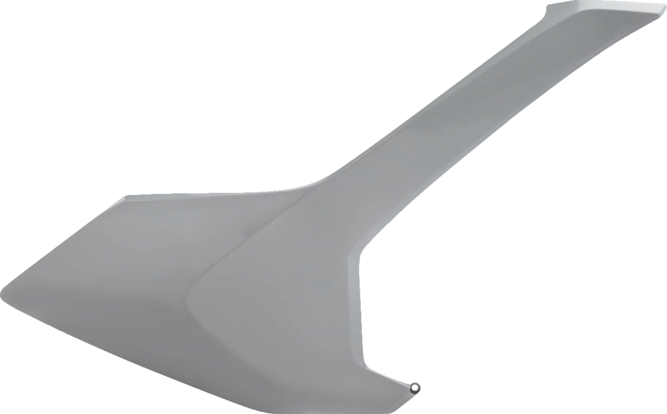 Gray Acerbis side panels for motorcycle body, compatible with Bill's Exhausts, shown on a vehicle in the image.