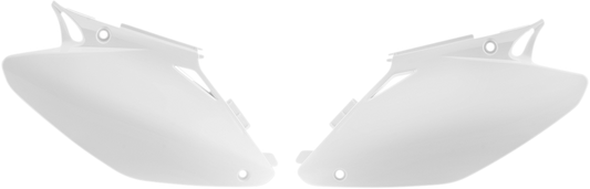 White Acerbis side panels for motorcycle body, designed for compatibility with specific models, by Bill's Exhausts.
