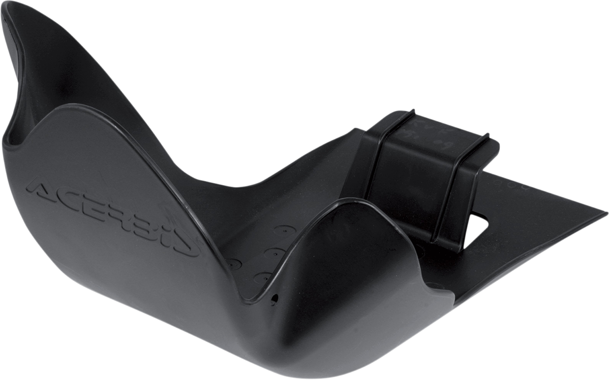 Acerbis black skid plate for KX 250F motorcycle, protecting the body and engine from debris and impacts.