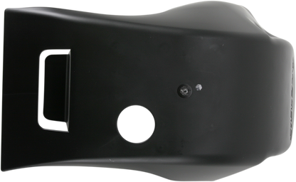Black ACERBIS skid plate for KX 250F motorcycle, designed to protect the body and engine from debris and impacts.