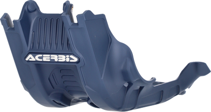 Blue ACERBIS skid plate for Husqvarna FC 450 and KTM 450 SX-F 2023, durable motorcycle body protection.