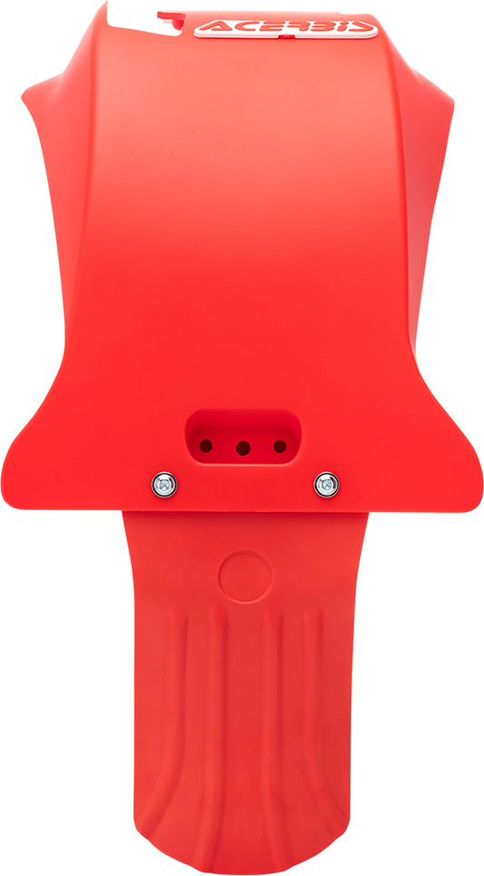 Red Acerbis skid plate for Beta motorcycles, durable body protection part designed for off-road riding.