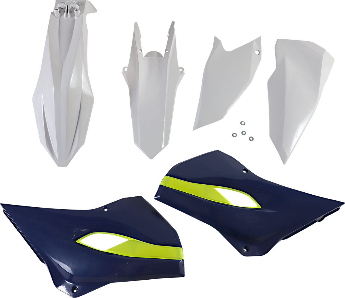 Acerbis standard replacement body kit for OEM '16 motorcycle, featuring black body panels and sleek design.