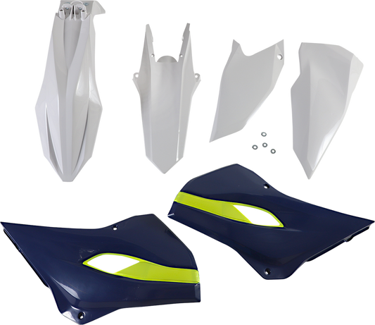 Acerbis standard replacement body kit for OEM '16 motorcycle, featuring black body panels and sleek design.