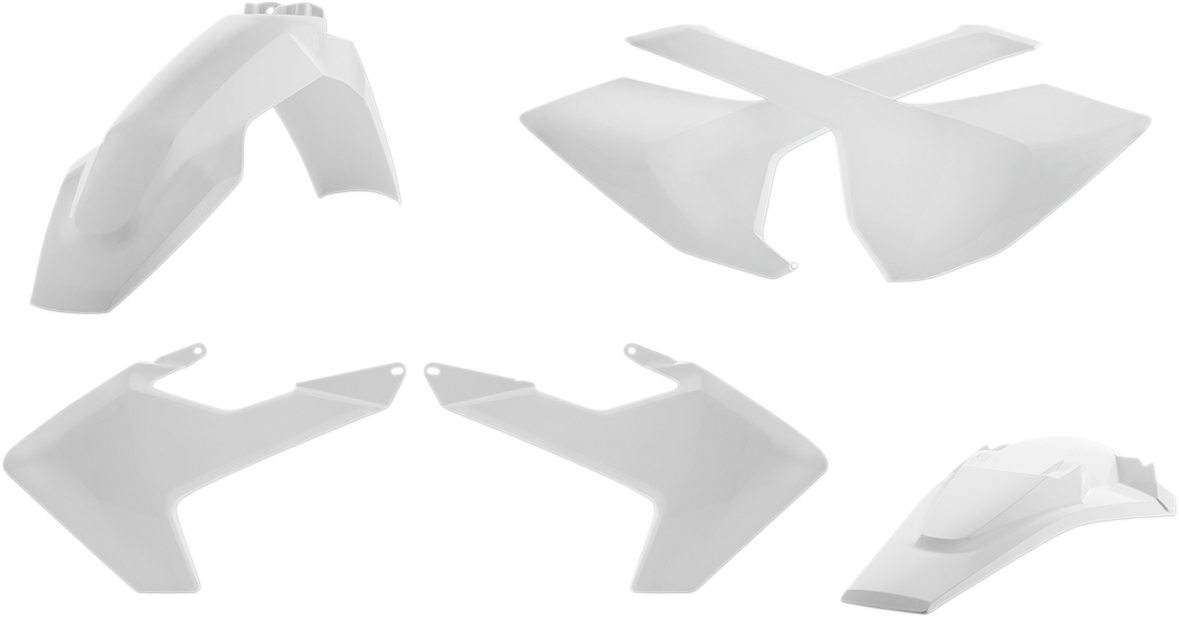 Acerbis standard replacement body kit for OEM '17 motorcycle, displayed on a clean background, showcasing the body panel details.