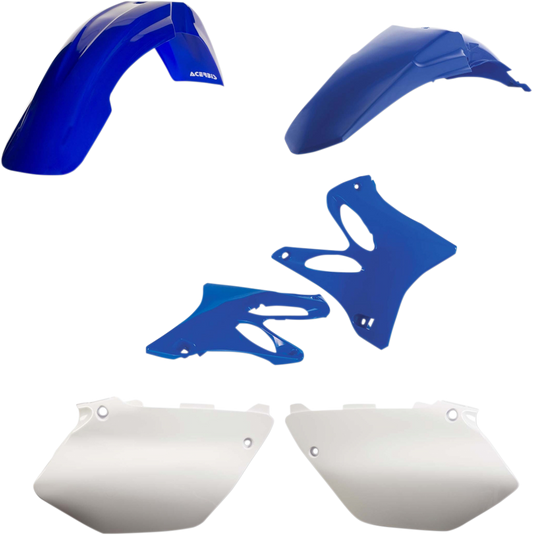 Acerbis standard replacement body kit for motorcycles, OEM 2041220206, shown on a vehicle with black and white parts.
