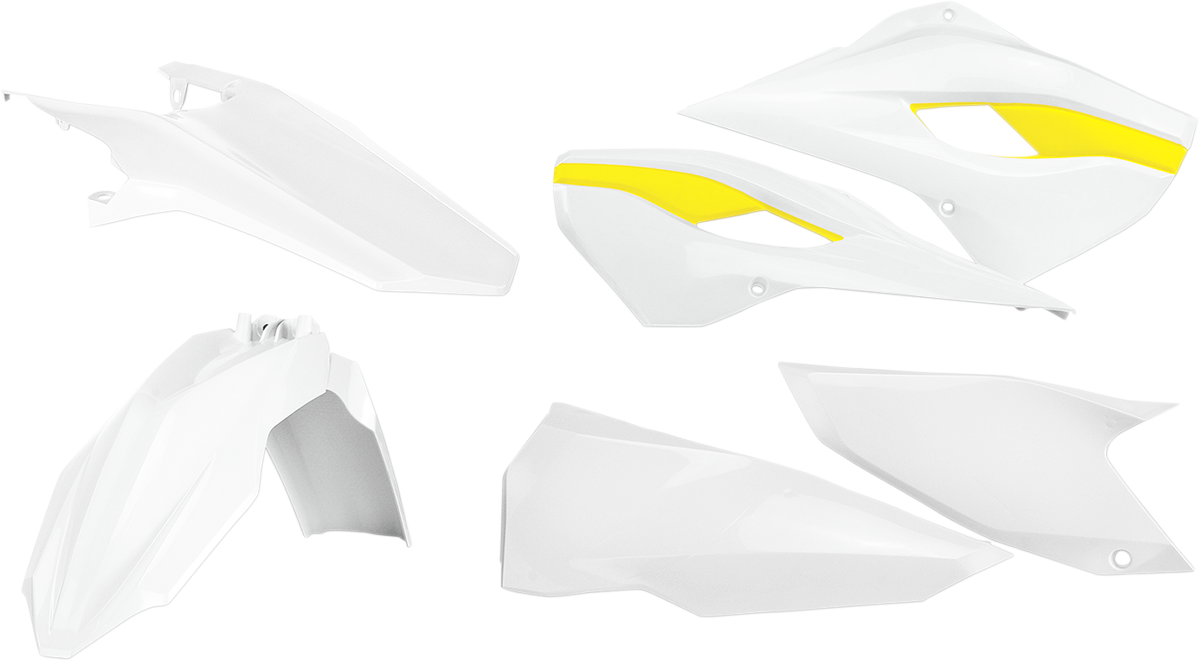 Acerbis standard replacement body kit for motorcycles, showing the OEM body part in black with detailed contours and mounting points.