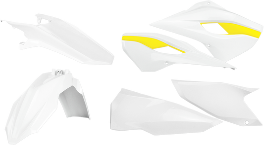 Acerbis standard replacement body kit for motorcycles, showing the OEM body part in black with detailed contours and mounting points.