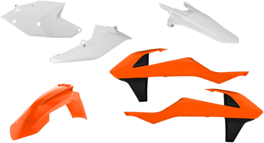 Acerbis standard replacement body kit for motorcycles, OEM 2421075135, displayed on a white background with various body panels.