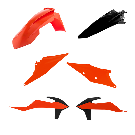 Acerbis standard replacement body kit for motorcycles, featuring OEM parts with a sleek body design in black.
