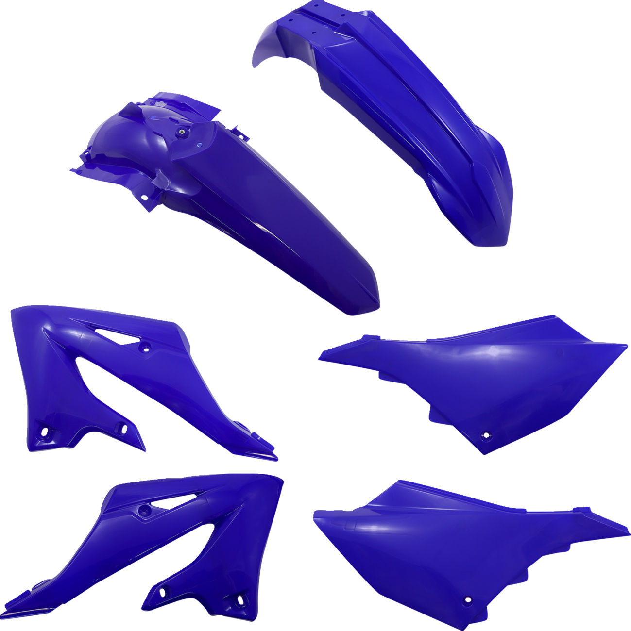 Acerbis OEM blue body kit for Yamaha YZ 125/250 motocross bikes, replacement body panels, 2022-2023 models.
