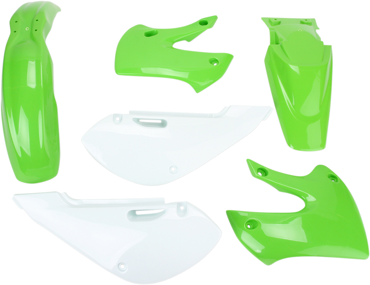 Acerbis OEM standard replacement body kit for KLX 110 and KX65 dirt bikes, featuring a durable body component by Bill's Exhausts.