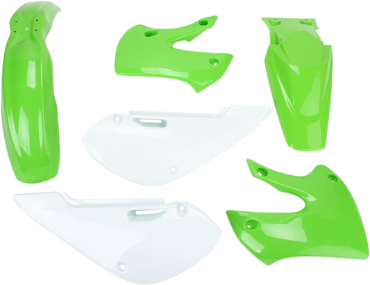 Acerbis OEM standard replacement body kit for KLX 110 and KX65 dirt bikes, featuring a durable body component by Bill's Exhausts.