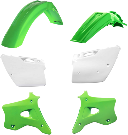Acerbis OEM KX 125/250 1994-1998 standard replacement body kit, including side panels and fairings, for motocross bikes.