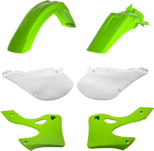 Acerbis OEM KX 125/250 1999-2002 standard replacement body kit, showing the durable motorcycle body panels.