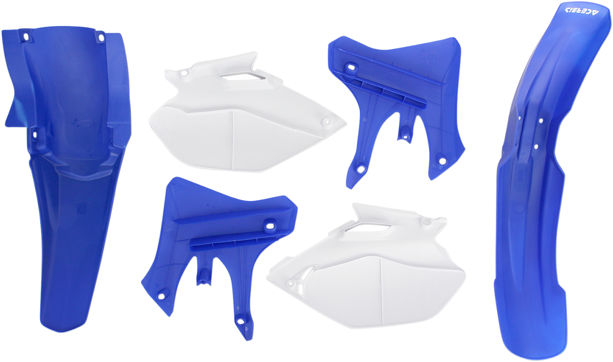 Acerbis standard replacement body kit for Yamaha YZ250/450F 2003-2005, OEM body parts in black with mounting areas visible.