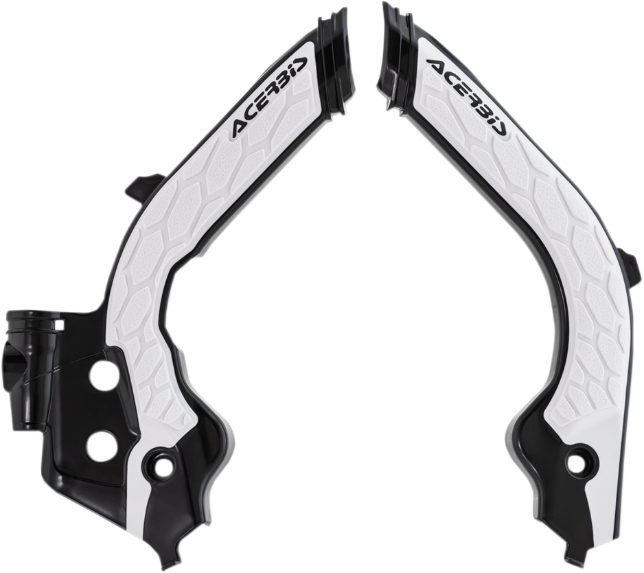ACERBIS X-Grip Frame Guards - Black/White 2733451007 - Howling Moto