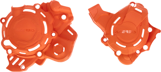 Acerbis X-Power Kit in orange for Husqvarna and KTM motorcycles, body component with visible orange bodywork and mounting points.