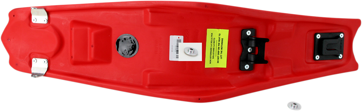 Red Acerbis X Seat body for CRF 250/450 models 2009-2013, featuring the sleek, contoured design compatible with Honda motorcycles.