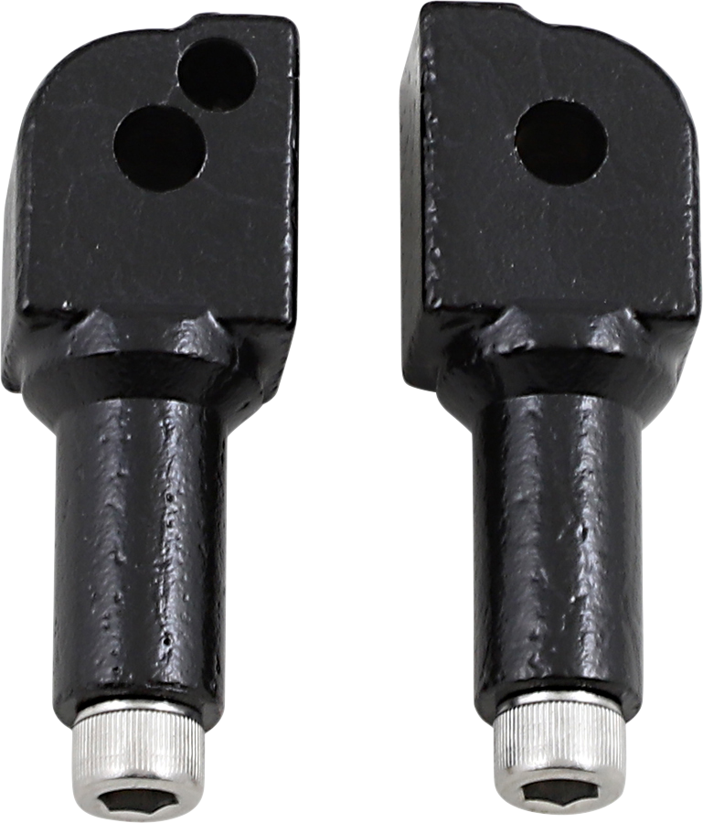 Black BILTWELL Passenger Clevis body part from Bill's Exhausts, designed for motorcycle passenger mounting and support.