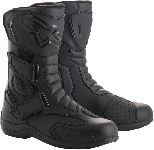 Alpinestars Radon Drystar® motorcycle boots in black, US 6.5 / EU 40, featuring protective design and durable materials.