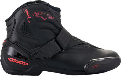 Alpinestars Stella SMX-1R V2 motorcycle riding boots in black and pink, US size 5, EU 36, designed for racing and riding.