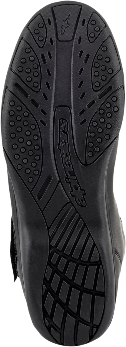 Alpinestars Waterproof V2 Ridge Boots in black, US 7.5, EU 41, showcasing sturdy motorcycle footwear with waterproof design