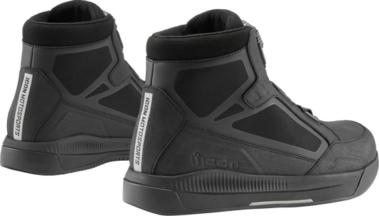 Bill's Exhausts ICON Patrol 3™ waterproof boots in black, size 7, featuring durable design and rugged style.