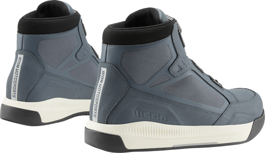 Bill's Exhausts ICON Patrol 3™ waterproof grey boots, size 7, featuring rugged design and durable waterproof material.